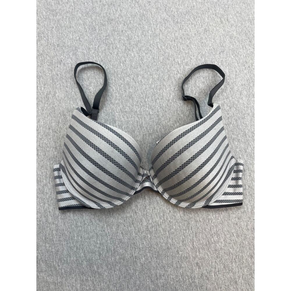 Victorias Secret Bra Womens 32C‎ Striped Underwire Lined Perfect Shape
